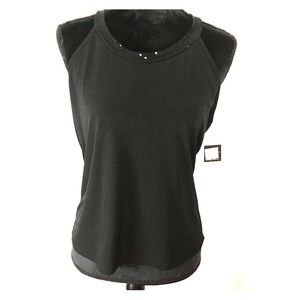 NWT Clara Sun Woo Black Racerback Top